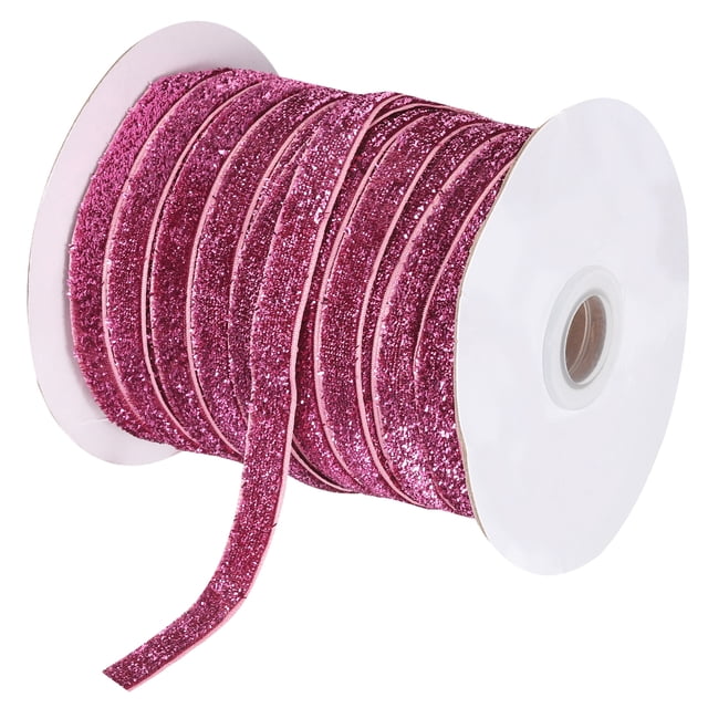 Uxcell 25 Yards Sparkle Ribbon - 7/8" Bright Blue Polyester Metallic Ribbon For Gift Wrapping & Crafts