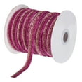 thumbnail image 1 of Uxcell Metallic Glitter Velvet Ribbon 3/8" x 50 Yard Single Face Sparkle Ribbon for DIY Crafts Gift Wrapping Deep Pink, 1 of 5