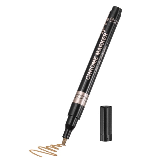 Uxcell Metallic Paint Pen 1.0 mm Line Round Tip 1pcs Bronze