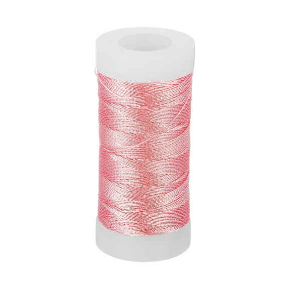 Uxcell Metallic Thread, Embroidery Thread for Sewing Machine Hand Embroidery DIY Crafts Bright Pink
