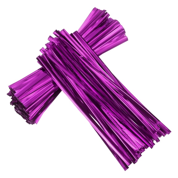 Uxcell Metallic Twist Ties, Reusable Bread Ties, Candy Bag Wrap Wire 4 Inch & 300 Pcs & Rose Red -Fitting for (Bakery/Cake/Treat Bags/Gift Wrapping)