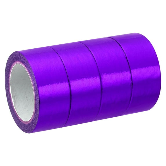 Uxcell Metallic Washi Tape 15mm x 5m, 4 Pack Art Paper Tapes Washi Self-Adhesive Purple