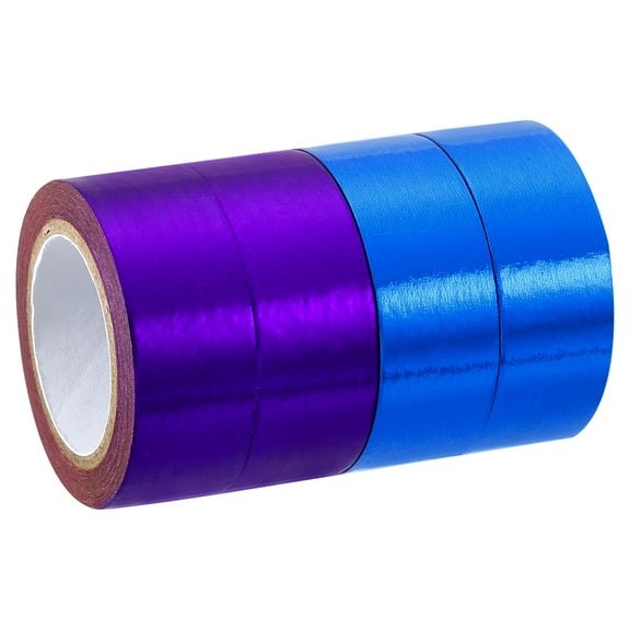 Uxcell Metallic Washi Tape 15mm x 5m, 4 Pack Art Tapes Self-Adhesive Dark Blue,Purple