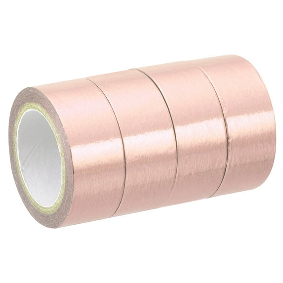 Uxcell Metallic Washi Tape 15mm x 5m, 4 Pack Art Tapes Washi Self-Adhesive Pink Gold