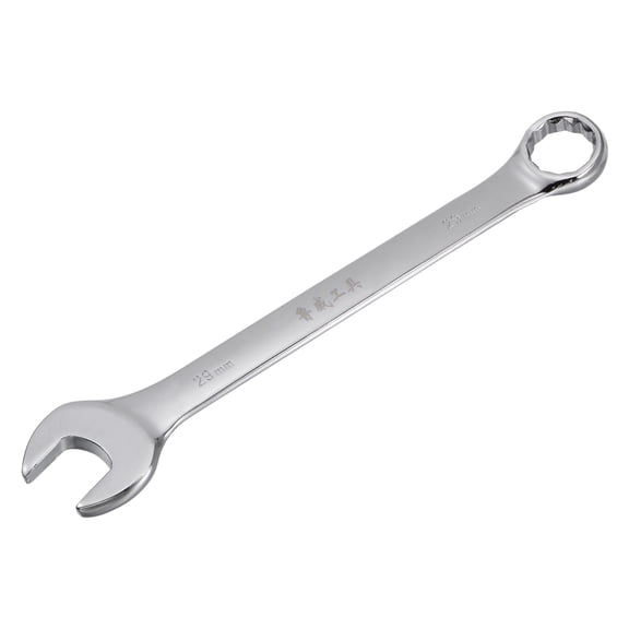 Uxcell Metric 29mm 12-Point Box Open End Combination Wrench Chrome Finish, Cr-V