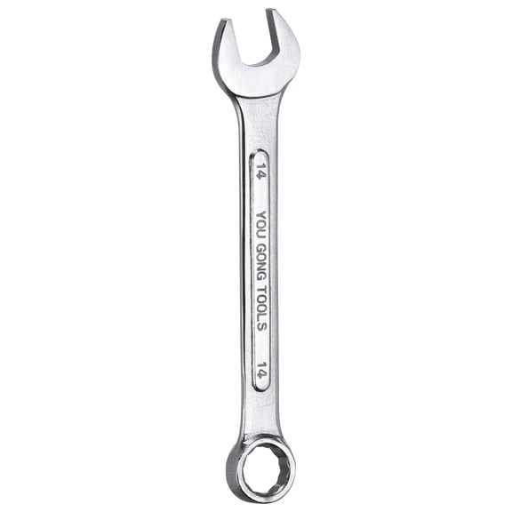 Uxcell Metric Combination Wrench 14mm Open End & 15-Degree Offset 12-Point Box End Double Ended Wrenches Spanners Tools for Household Automotive Machinery DIY Repair