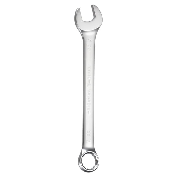 Uxcell Metric Combination Wrench 22mm Open End & 15-Degree Offset 12-Point Box End Chrome Vanadium Steel Industrial Grade Double Ended Wrenches Spanners Tools