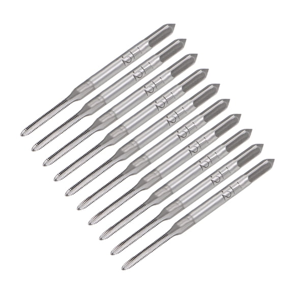 Uxcell Metric Hand Tap M1.2 Thread 0.25 Pitch 3 Straight Flute High Speed Steel 5 Pairs