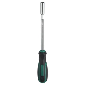Uxcell Metric Nut Driver 8mm CR-V Non-Magnetic Tip Hollow Shafts Hex Socket Screwdriver with Anti-Slip Handle for Automobile Repair Bit Driver, Green/Black