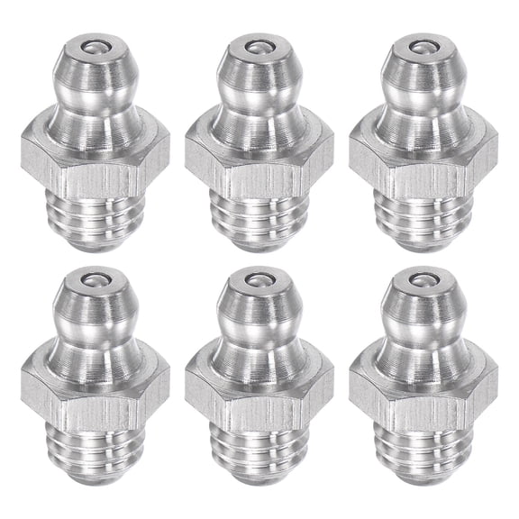Uxcell Metric Stainless Steel Straight Grease Fitting Thread Hydraulic Grease Fitting Accessories M8 x 1.25mm