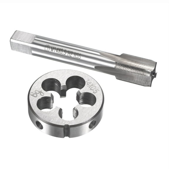 Uxcell Metric Tap and Die Set Machine Thread Tap with Round Die M14 x 0.5mm