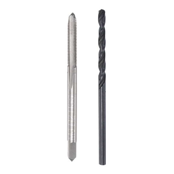 Uxcell Metric Tap and Drill Bit Set M3 x 0.5 Thread Tap & 2.5mm Black Oxide Twist Drill Bit Tapping