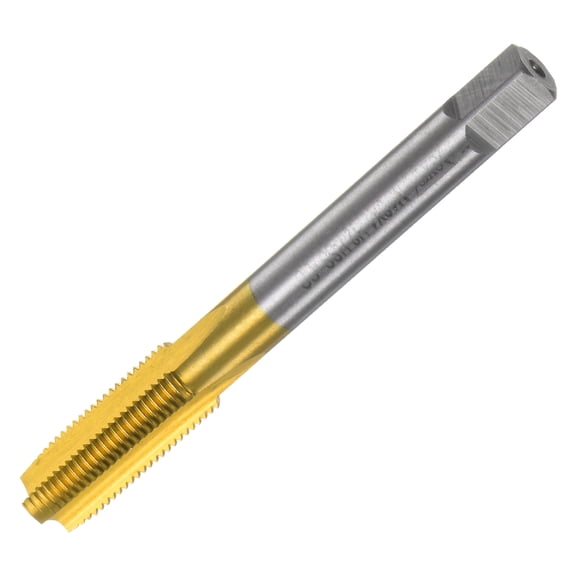 Uxcell Metric Thread Tap M10 x 1 Straight Flute Ti-Coated M35 High Speed Steel Threading Tapping Tool