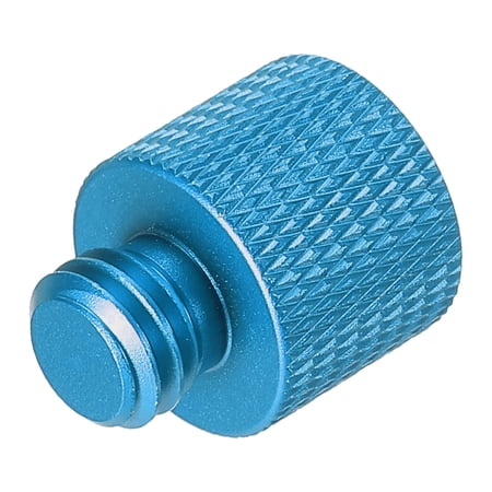 Uxcell Mic Stand Adapter 1/4 Female to 3/8 Male Camera Screw Thread Adapter for Microphone Tripod Stand Blue