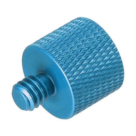 Uxcell Mic Stand Adapter 3/8 Female x 1/4 Male Camera Thread Adapter for Microphone Tripod Stand Blue