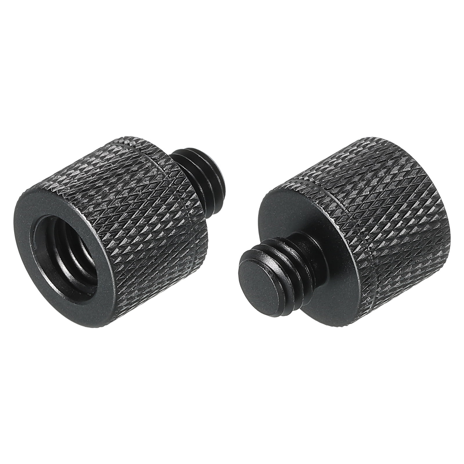 PATIKIL Microfono Supporto Adattatore M8 Maschio a 3/8 Maschio Filetto Treppiede Vite Adattatore Doppi Lati Fotocamera Vite per Microfono Treppiede Stand Nero 4pz