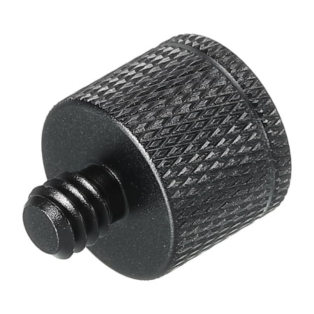 Uxcell Mic Stand Adapter M4 Female x 1/4 Male Camera Screw Thread Adapter for Microphone Tripod Stand Black