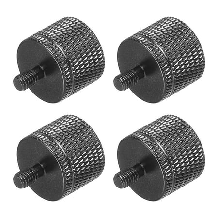 Uxcell Mic Stand Adapter M4 Male to 1/4 Female Thread Tripod Screw Double Sides for Microphone Tripod Stand Black 4 Pack