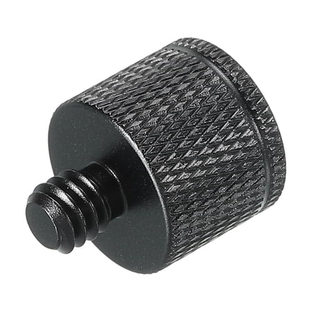 Uxcell Mic Stand Adapter M5 Female x 1/4 Male Camera Screw Thread Adapter for Microphone Tripod Stand Black
