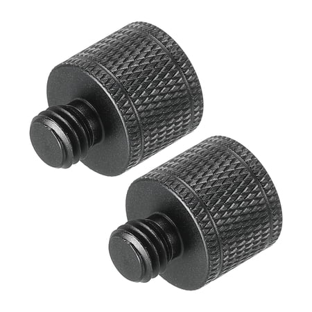 Uxcell Mic Stand Adapter M8 Male x M6 Female Camera Screw Thread Adapter for Microphone Tripod Stand Black 2 Pack