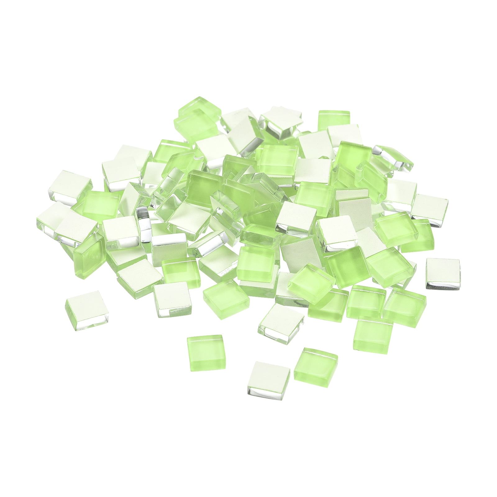 Uxcell Micro Glass Tiny Mini Mosaic Tile Light Green 440 Pack