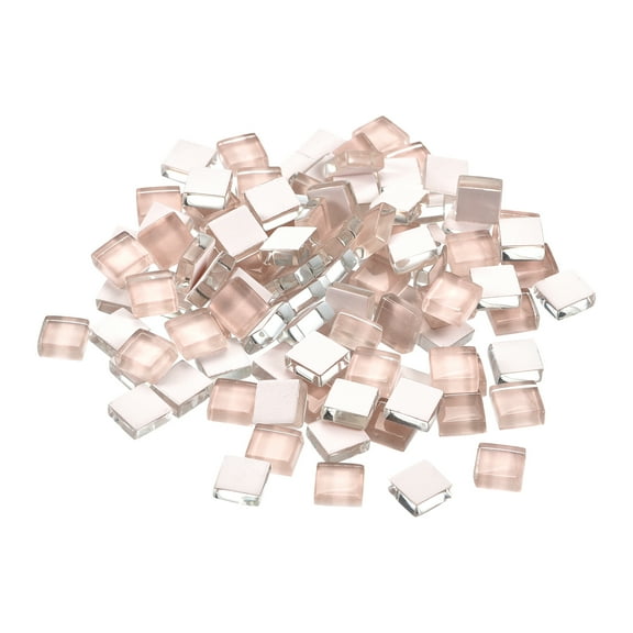 Uxcell Micro Glass Tiny Mini Mosaic Tile Light Pink 220 Pack