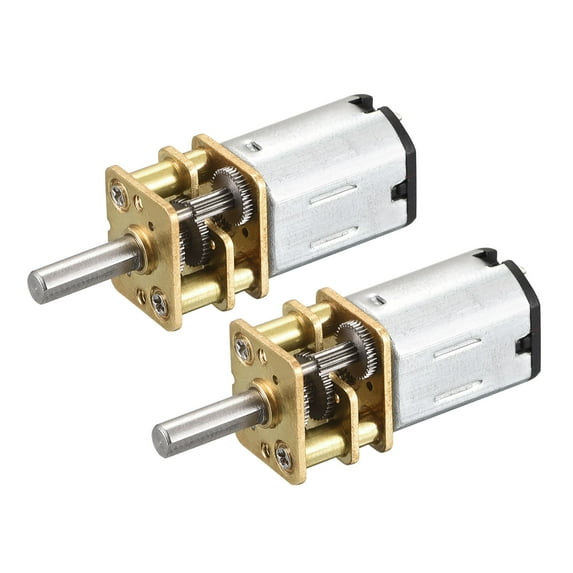 Uxcell Micro Speed Reduction Gear Motor, DC 3V 200RPM with Full Metal Gearbox Pack of 2