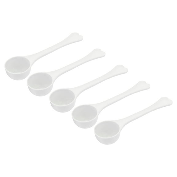Uxcell Micro Spoons 3 Gram Measuring Scoop Plastic Round Bottom Mini Spoon 30 Pack