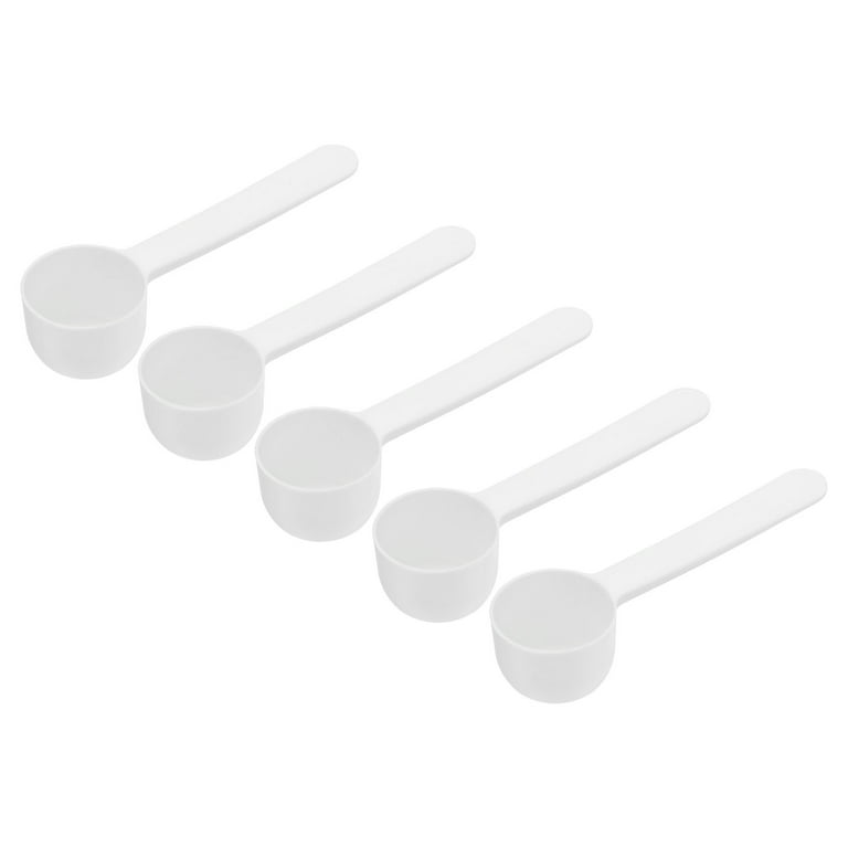 Uxcell Micro Spoons 5 Gram Measuring Scoop Plastic Flat Bottom Mini Spoon  30 Pack
