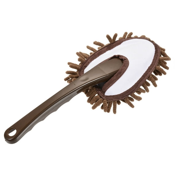 Uxcell Microfiber Chenille Duster Washable Cleaning Brush Dusting Tool Brown