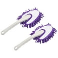thumbnail image 1 of Uxcell Microfiber Chenille Duster Washable Cleaning Brush Dusting Tool Purple, 2 Count, 1 of 5