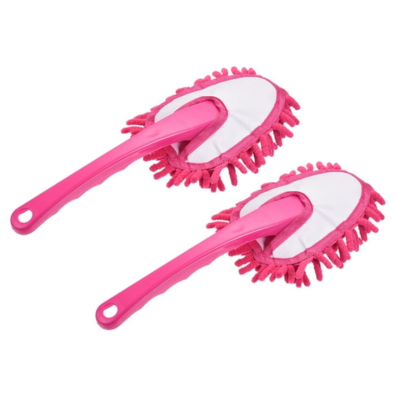 Uxcell Microfiber Chenille Duster Washable Cleaning Brush Dusting Tool Red, 2 Count