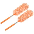 thumbnail image 1 of Uxcell Microfiber Duster 13.8 to 32.7 Inch Extendable Dusting Brush Orange, 2 Count, 1 of 5