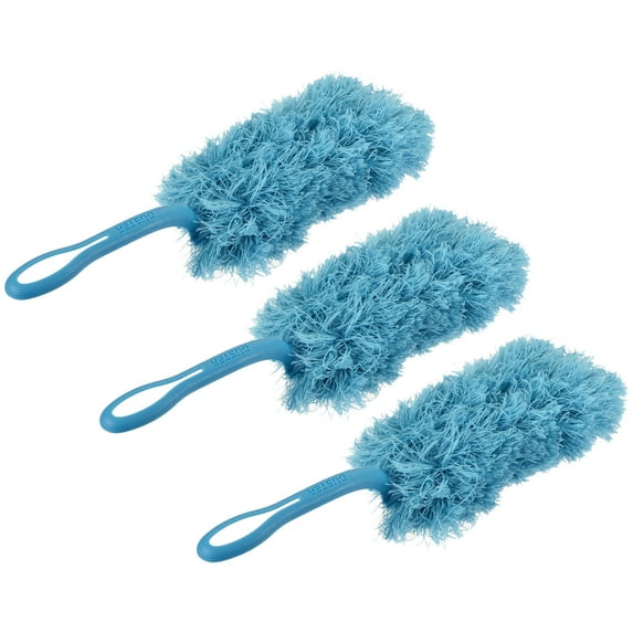 Uxcell Microfiber Duster Reusable Feather Duster Blue, 3 Count
