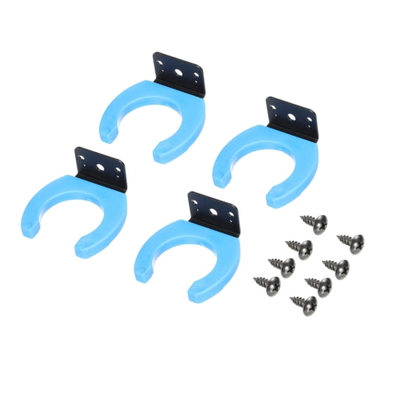 Uxcell Microphone Holders Wall Mounted Mic Holder Microphone Hook Stands Brackets for Home Office Blue 4 Pack