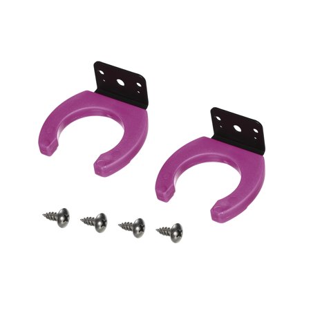 Uxcell Microphone Holders Wall Mounted Mic Holder Microphone Hook Stands Brackets for Home Office Purple 2 Pack
