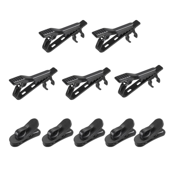 Uxcell Microphone Metal Tie Clip Mini Microphone Clamp 6mm with Wire Clip for 1.8mm Microphone 1 Set