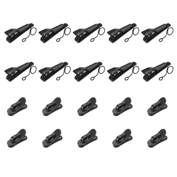 Uxcell Microphone Metal Tie Clip Mini Microphone Clamps 7.5mm with Wire Clip for 1.8mm Microphone 1 Set