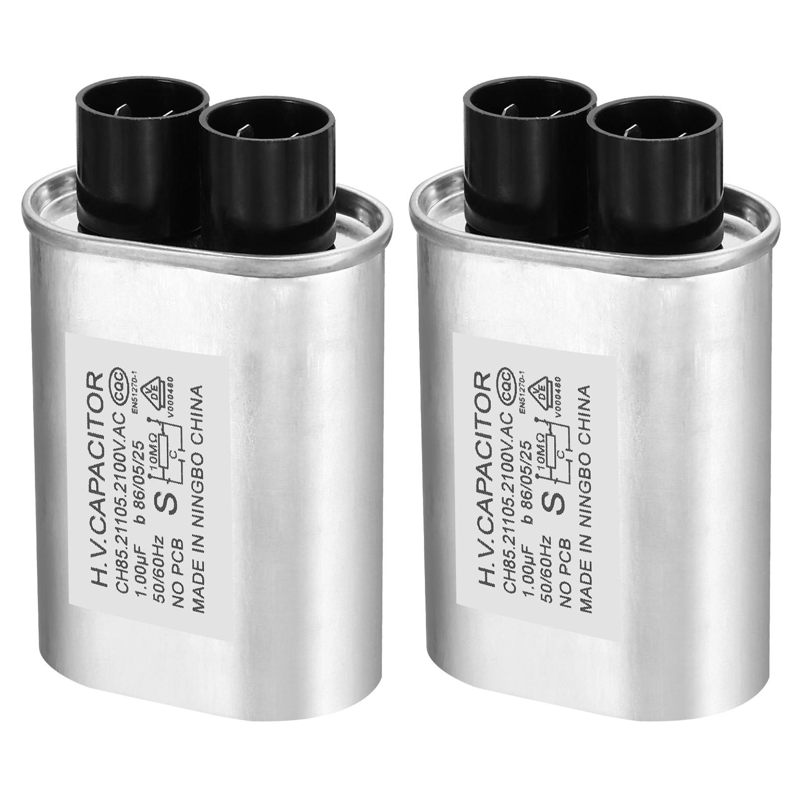 Uxcell Microwave Capacitor, 2 Pack 1uF AC 2100V High Voltage Capacitor