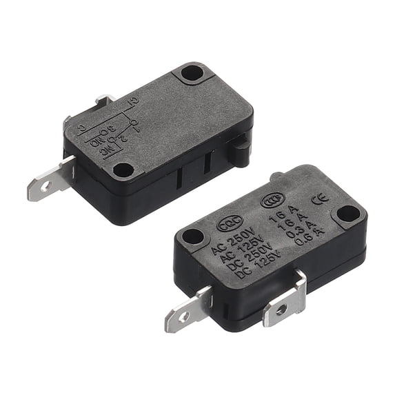 Uxcell Microwave Oven Door Switch Oven Micro Switch Replacement Parts For Microwave 2 Normally Open Black 2Pcs