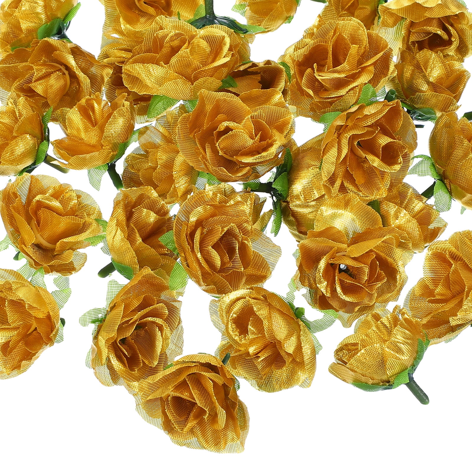 Uxcell Mini Artificial Rose Flower Heads Silk Bouquet for Home and ...