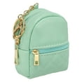 thumbnail image 1 of Uxcell Mini Backpack Cute Cosmetic Bag for Women, PU Leather Creative Pendant Keychain Coin Purse for Makeup Key Card Data Cable Organizer Green, 1 of 7
