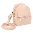 thumbnail image 1 of Uxcell Mini Backpack Cute Cosmetic Bag for Women, PU Leather Crossbody Bag with Lanyard Light Pink, 1 of 7