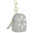 thumbnail image 1 of Uxcell Mini Backpack Keychain for Women, Cute Flower Rhinestone Pendant Bag PU Leather Gray, 1 of 7
