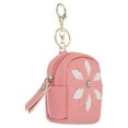 thumbnail image 1 of Uxcell Mini Backpack Keychain for Women, Cute Flower Rhinestone Pendant Bag PU Leather Pink, 1 of 7