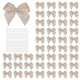 thumbnail image 1 of Uxcell 200 Count Mini Bows Small Satin Ribbon Bows with Sticky Pads, Fit for Wedding Party Decor Sewing DIY Champagne, 1 of 7