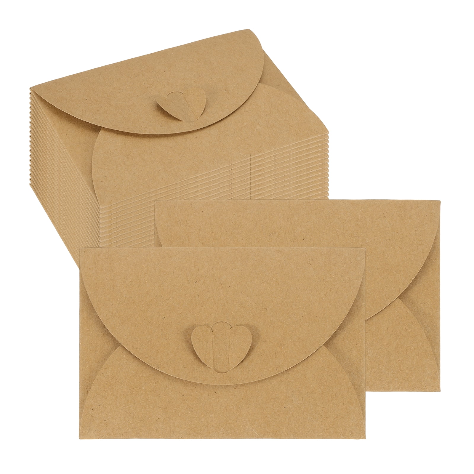 Uxcell Mini Card Envelope, Cute Cards Holder with Heart Clasp for ...