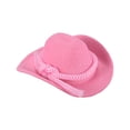 thumbnail image 1 of Uxcell Mini Cowboy Hats, Pink Miniature Western Cowboy Hat Tiny Dollhouse Accessories for Crafts Dolls Wedding Party Dress Decoration Hair Accessories Snowman,2.6 x 2 x 1.2 Inch, 1 of 6
