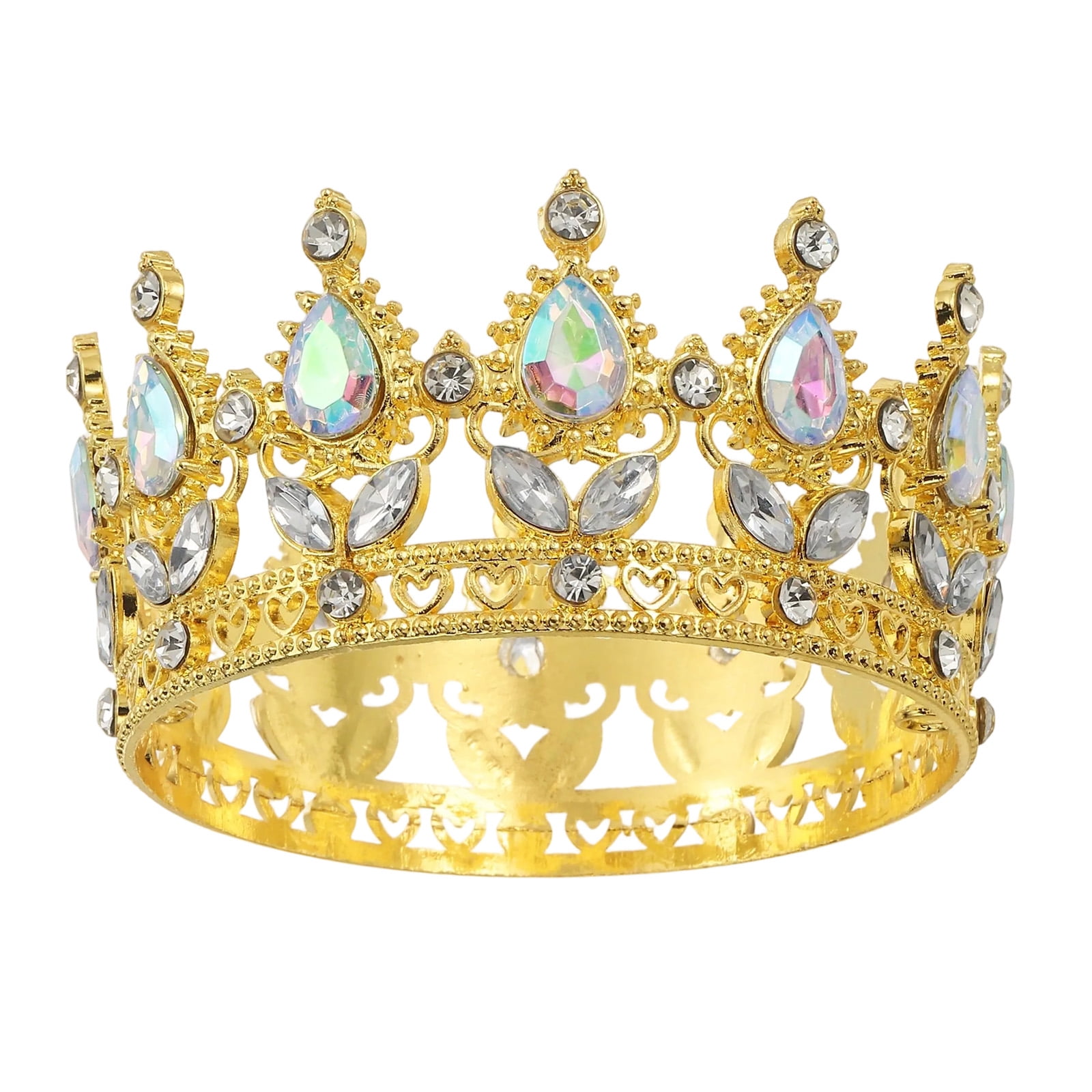 Uxcell Mini Crown Cake Toppers, Alloy Queen Princess Little Crown Tiara ...