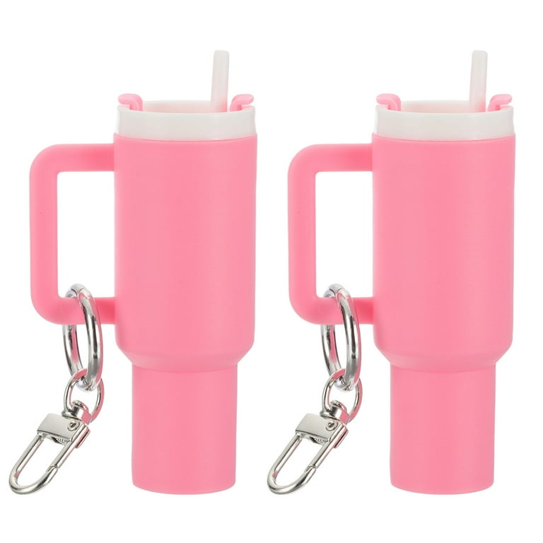 Uxcell Mini Cup Keychain, Lip Balm Holder Mini Tumbler Key Chain